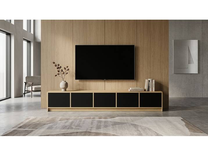 Commode basse sur mesure Pickawood Chêne Naturel huilé