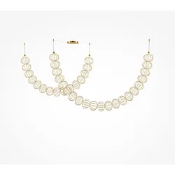 Pendelleuchte GOLDEN CAGE (LBH 208,60x35x184 cm) - LBH 208,60x35x184 cm