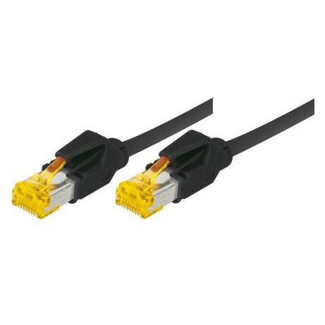Tecline Patchkabel Cat. 6A (ISO/IEC), S/FTP, halogenfrei, mit Rastnasenschutz, schwarz, 30,0 m (S/FTP, CAT6a, 30 m) (72230S)