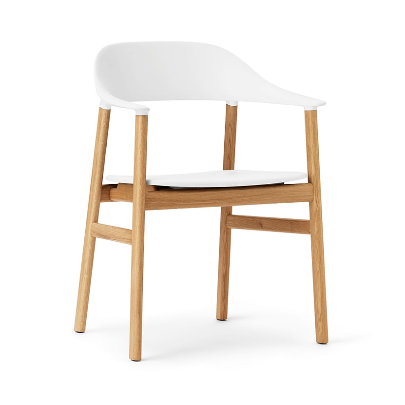 Normann Copenhagen Herit Armlehnstuhl (weiß, Eiche, Kunststoff) weiß | Eiche | Kunststoff 1401028