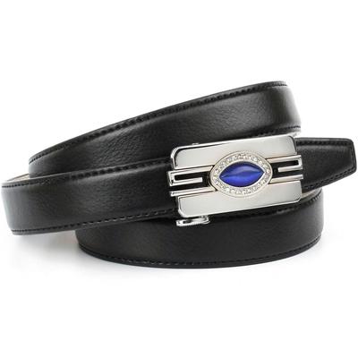 Ledergürtel ANTHONI CROWN, Damen, Gr. 105, schwarz, Leder, unifarben, Gürtel Ledergürtel, mit großem Schmuckstein besetzt