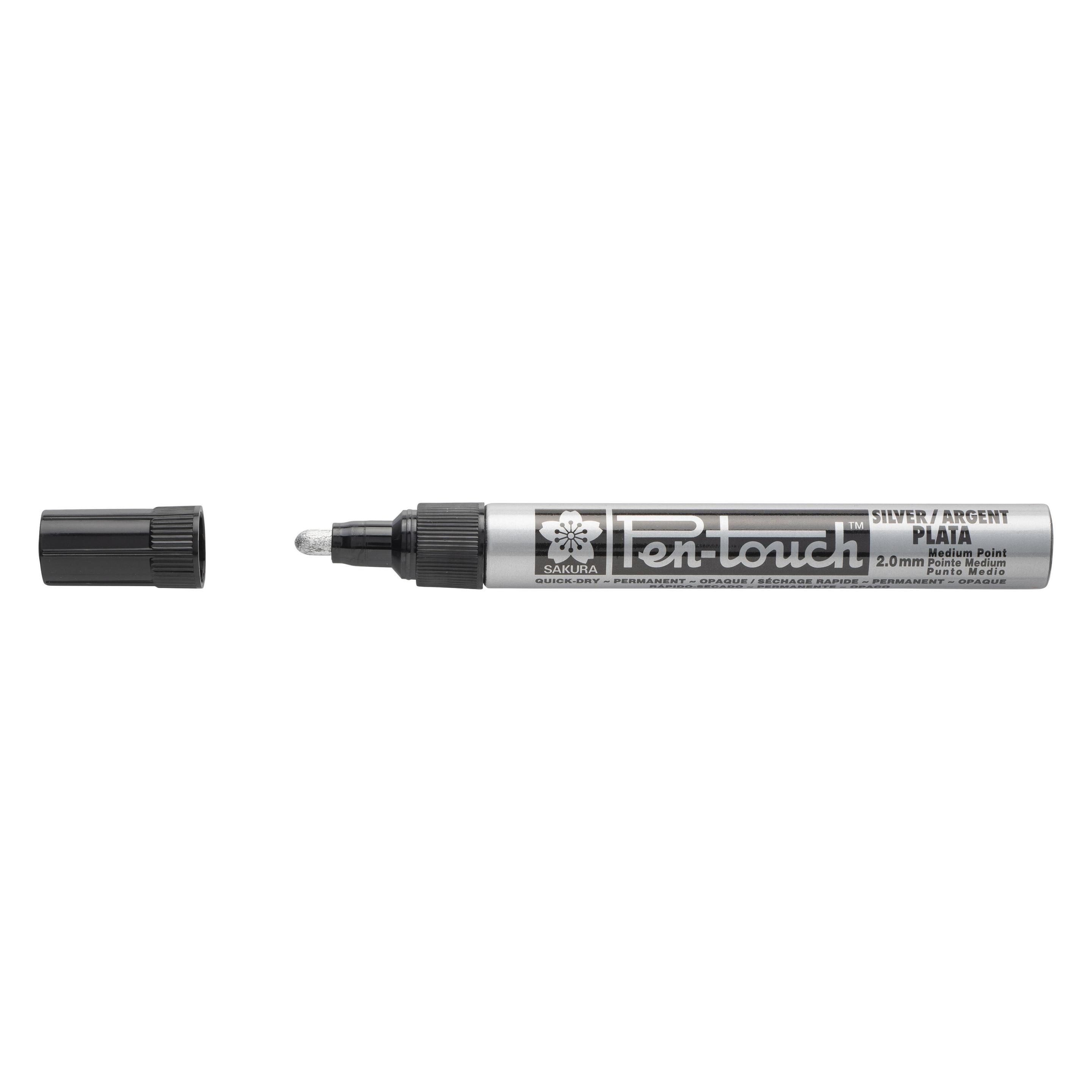 Sakura Lackmarker Pen-Touch 2.0 mm, M, Silber (1x) (41502)