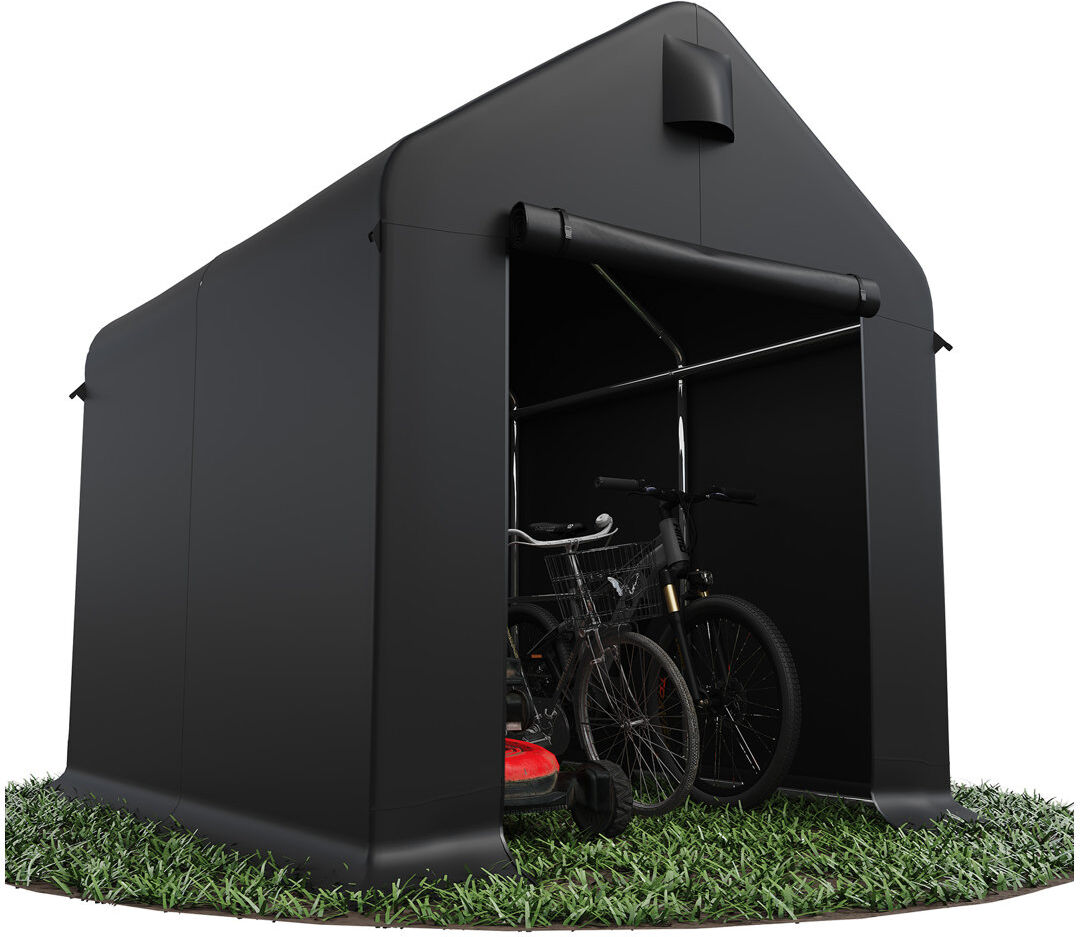 JolyDale 6.2 Ft. W X 7.6 Ft. D Polyethylene Portable Carport Black 225cm H X 190cm W X 230cm D