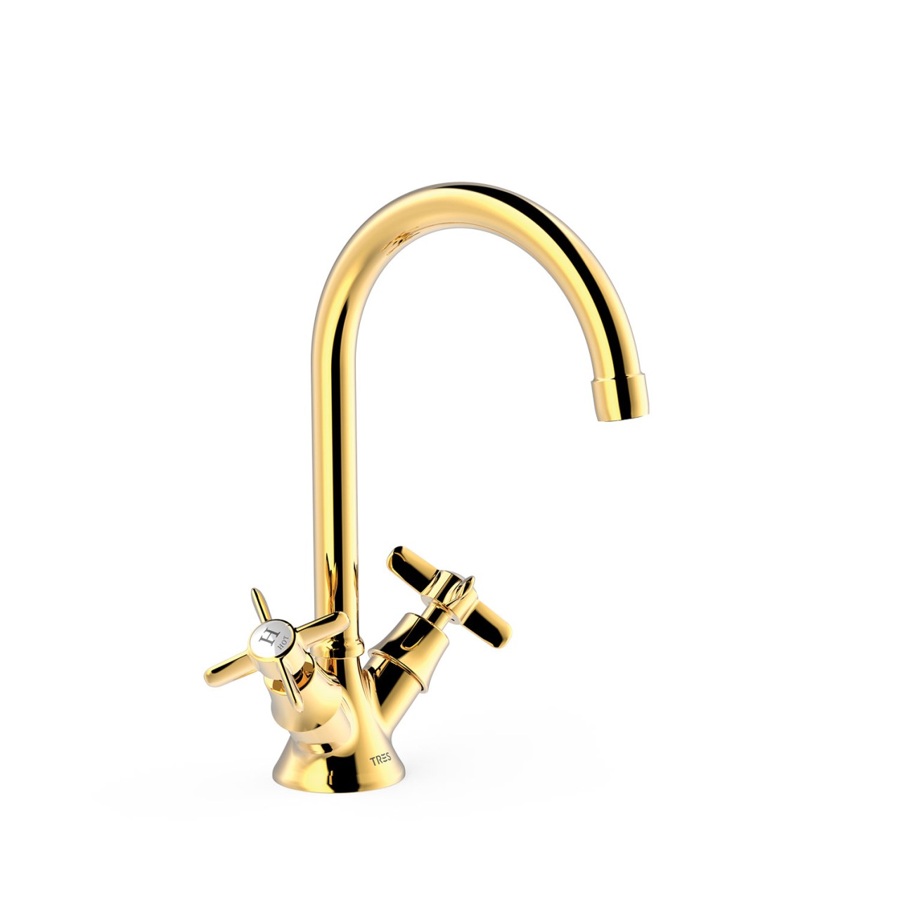 Tres 2 Griff Waschtischarmatur Mit Griff G3/8"" flexible Anschlussschläuche, 24210901OR 24210901OR