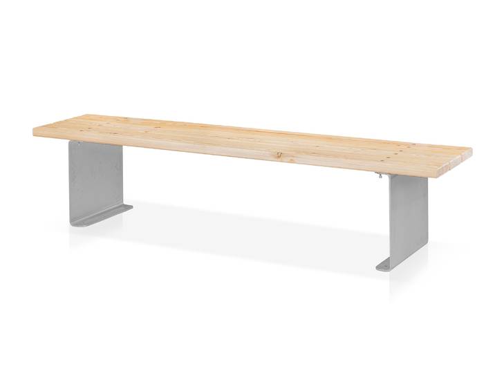 GAVINO Gartenbank, Material Massivholz / Edelstahl, 150 cm