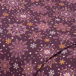Baumwollstoff Kristalle "Mona", mauve/kupfer