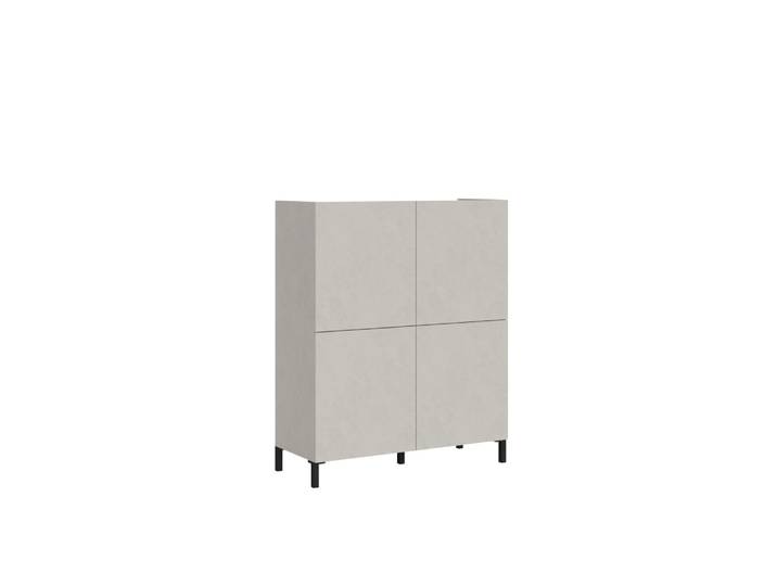 Buffet haut 4 portes 90x35x110 cm effet bois cachemire