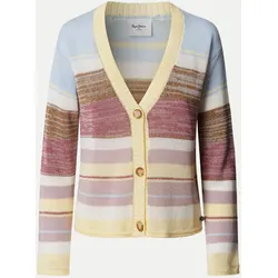 Gestreifte Strickjacke ANYA Mehrfarbig S
