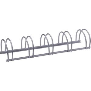 Alberts Fahrradständer 698300, Bodenmontage / freistehend, Einstellparker, beidseitig, Breite 130cm, für 5 Fahrräder