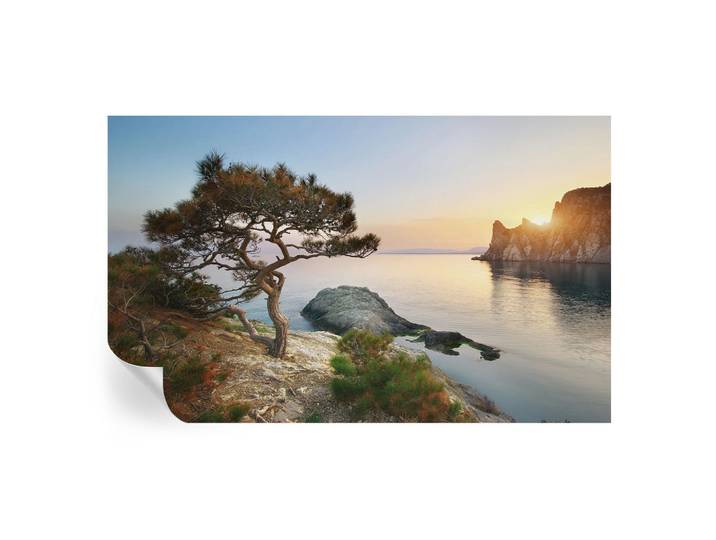 Wallfluent Fototapete 416x254 cm - Friedliche Natur, Blau, 416x254 cm, Tapeten & Wandverkleidungen, Fototapeten