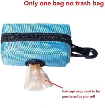 Uplift Essentials Compact Waste Bag Dispenser High Impact Portable Waste Bag Holder & Retrieval System For Tactical Pet Walking light Blue