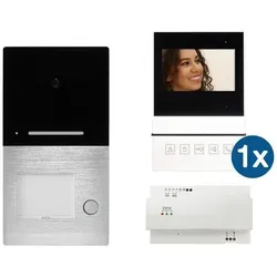 HHG Video-Sprechanlagen-Set Set mit AS AP 1-Fam. mit Monitor Basic