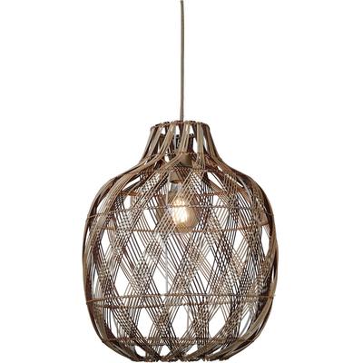 GOOD & MOJO Hängeleuchte "MENDOZA", braun, 1, Ø 40cm H: 253cm, Leuchten, Hängeleuchte