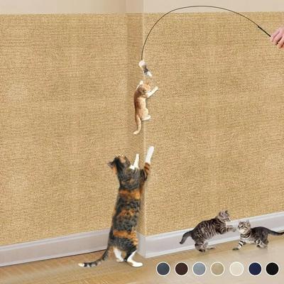 Uplift Essentials Custom Fit Self Adhesive Cat Scratching Mat khaki 19.69 X 78.74 In