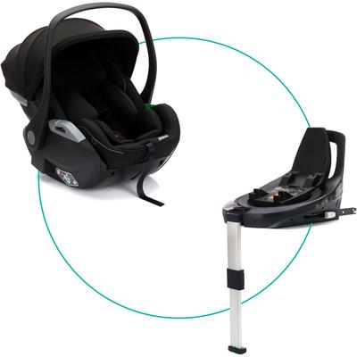 Autokindersitz FILLIKID "NOA, inkl. Basisstation", Baby, schwarz, Polyester, Kindersitze, Gr. 0, 360