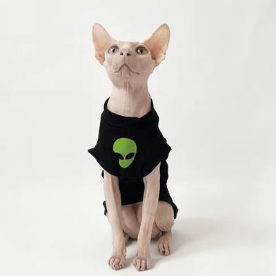 Inspire Curations CozyStripe Sphynx Cotton Cat Shirt s