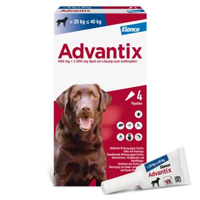 Advantix Spot-on Lsg.z.Auftr.a.d.H.f.Hund 25-40 kg 4x4 ml Lösung