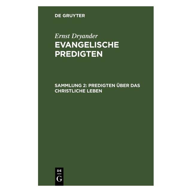 De Gruyter Dryander:Ernst Dryander: Evangelische P (Deutsch, Ernst Dryander) (67780686)