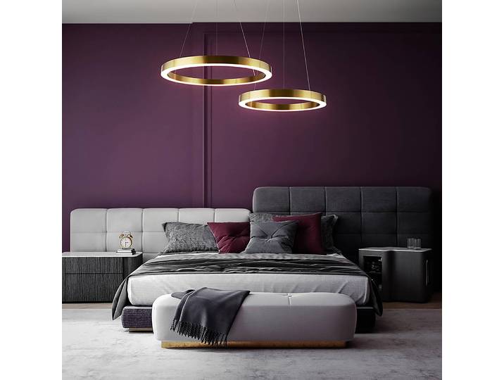 Suspension LED Saturno Ø 60cm Laiton Acier inoxydable LED Module LED