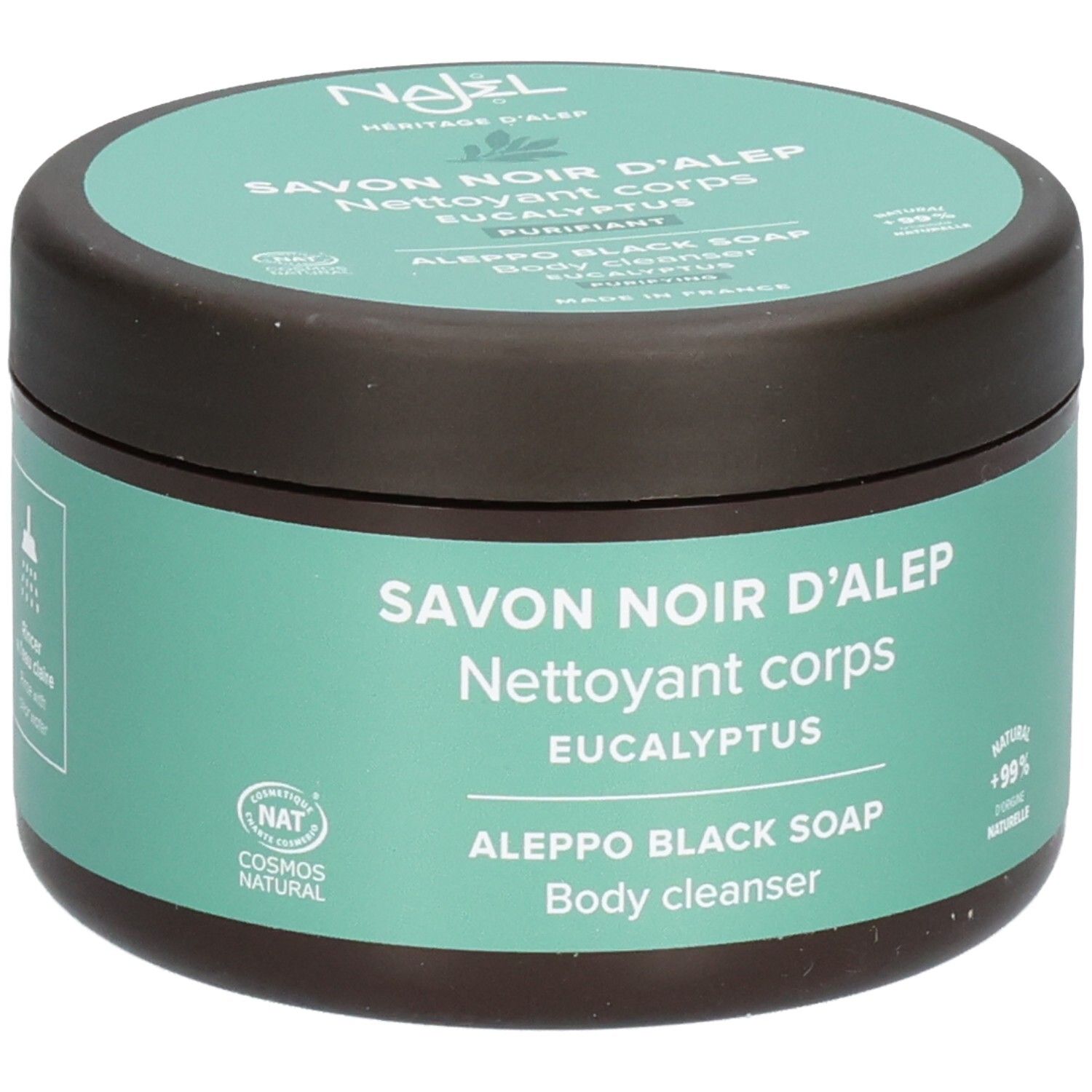 Najel Eucalyptus Savon Noir D Alep Gommage Corps Pot 180g 180 g Balsam