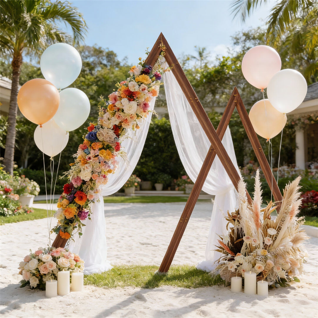 The Party Aisle 210cm W x 80cm D Solid Wood Arbour in Brown Brown 300cm H X 210cm W X 80cm D