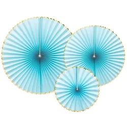 150x Dekorative Rosetten Yummy, hellblau