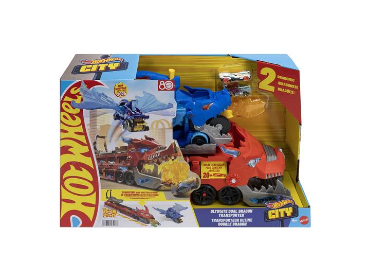 hot wheels-transporteur 2 en 1 dragons hot wheels city