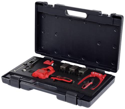 KS Tools 122.1290 FLAREFIX 1 Universal-Bremsleitungs-Bördelgerät-Satz mit Hydraulik-Spindel, 16-tlg