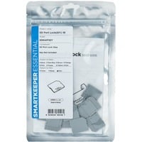 ESSENTIAL SD Port Lock (SD04), Einsteckschloss Farbcode Grau, 10 Stück