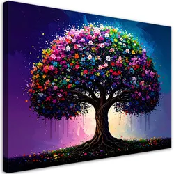 LEINWANDBILD Bunter Baum des Lebens 120x80cm