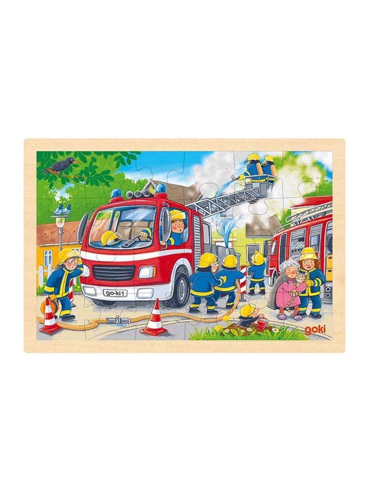 Goki Wooden Jigsaw Puzzle Fire Brigade 24 pcs. 2D Puzzles