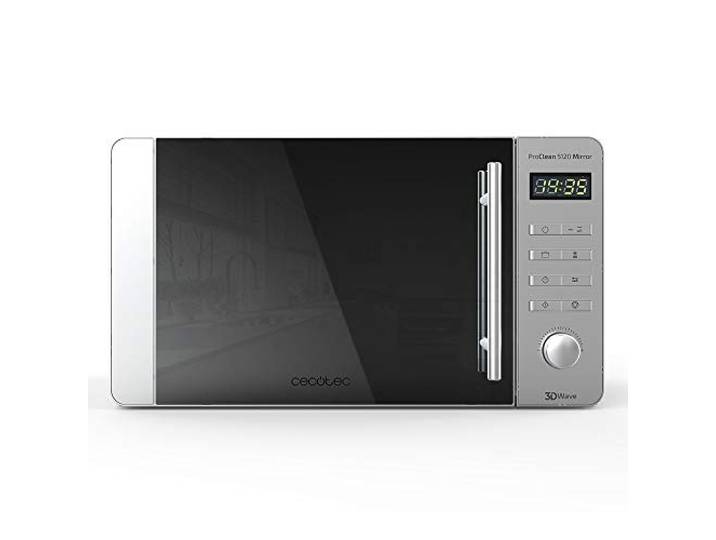 Cecotec ProClean 5120 - ProClean 5120 roestvrijstalen magnetron met spiegelgrill met Ready2Clean Coating Beste reiniging, 3Dwave-technologie, 700 W, 20l, spiegeldeur voor, 8 programma's