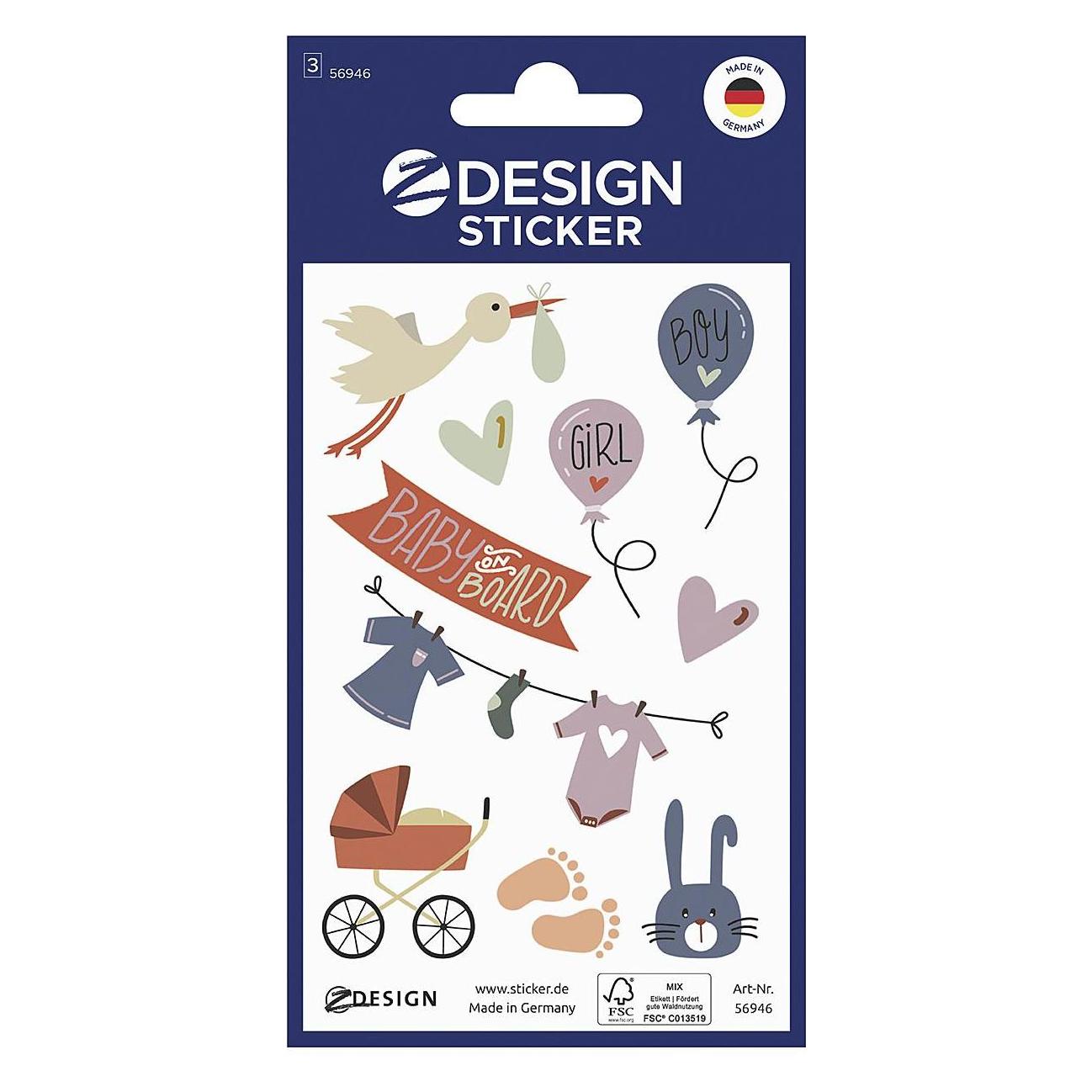 Z-Design Deko Sticker (30 Sticker) (56946) Mindestbestellmenge: 10 Stück