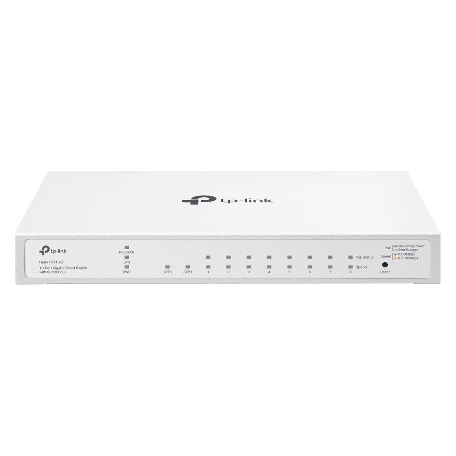 TP-Link 10-Port Gigabit Smart Switch With 8-Port Poe Port:8 Gigabit (10 Ports) (FESTA FS310GP)