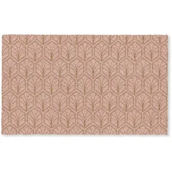 FUSSMATTE Lachsrosa - Muster - Geometrisch Schmutzfangmatte 150x90 cm