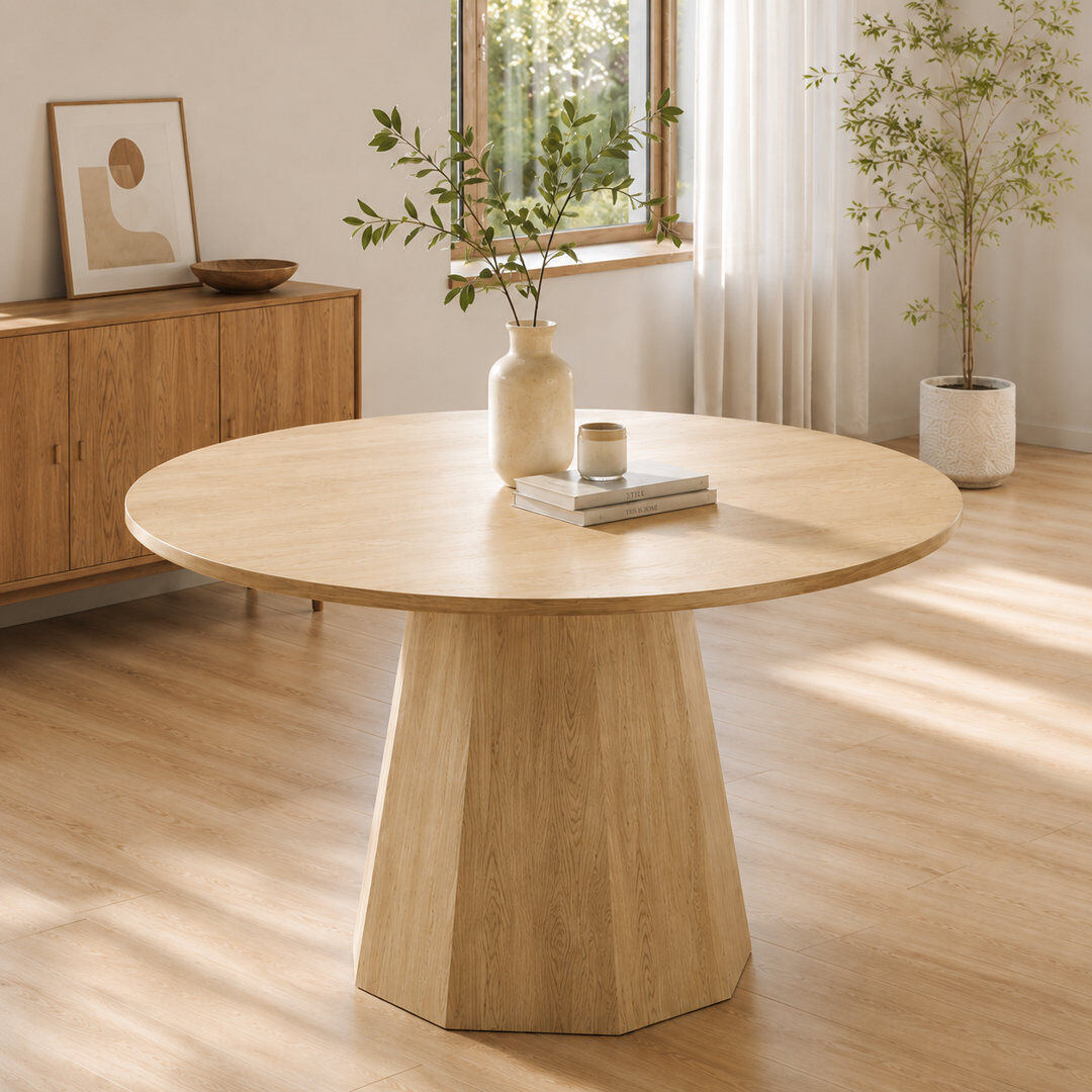 Brambly Cottage 120 x 120 cm dining table Round Oak Oak