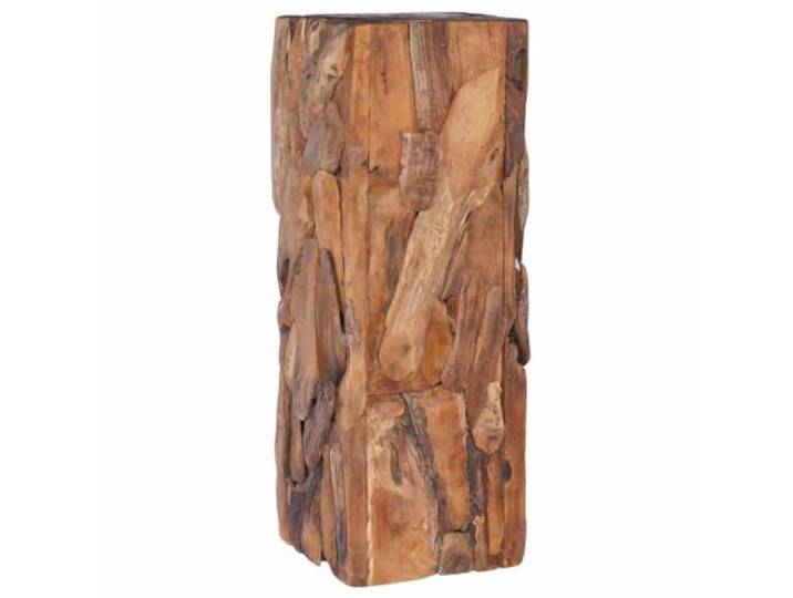 Kaorsrow Beistelltisch Massivholz Teak 30x30x80 cm Ecktisch Säule Handgefertigter Holzblock für Wohnzimmer und Schlafzimmer, natürliches Treibholz-Design ohne jegliche Montage.