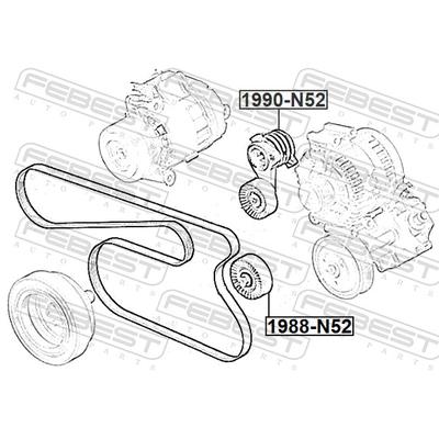 FEBEST Riemenspanner, Keilrippenriemen 1990-N52 für BMW
