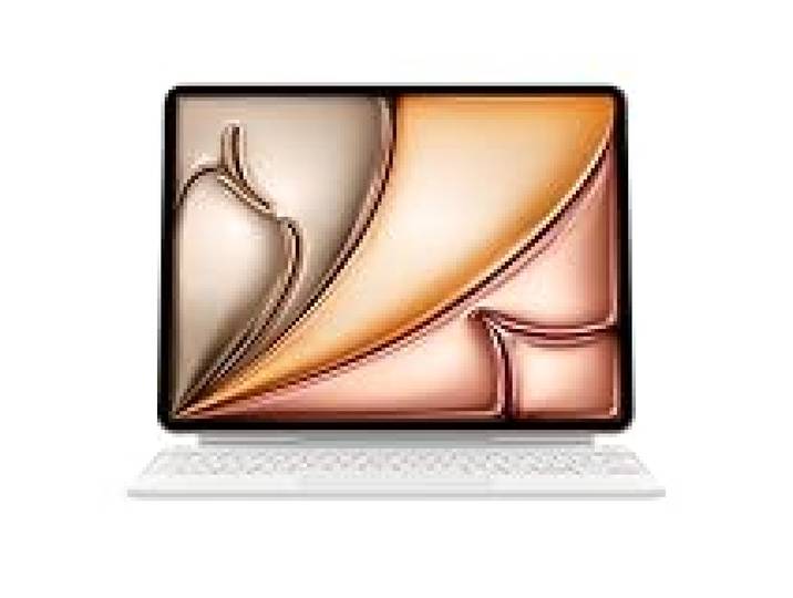Apple Étui Magic Keyboard pour iPad Air 13 Pouces (M3), Confort de Frappe Exceptionnel, trackpad intégré, Français - Blanc ​​​​​​​