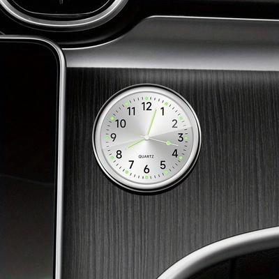 Uplift Picks Mini Car Dashboard Clock With Luminous Quartz Display silver