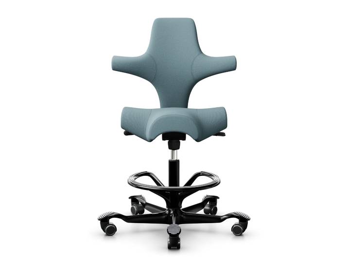 Tresenhocker HAG Capisco 8106, Hellblau/Schwarz, Neu, Barhocker - Praktisch & Komfortabel