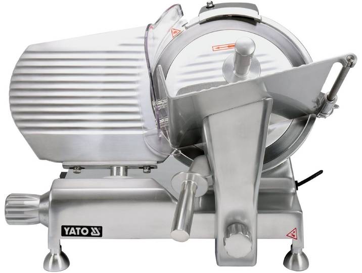Yato Fleischwolf Gastro Aufschnittmaschine, Schneidemaschine 300mm, 0,2 do 15mm, 250 W, Profigerät