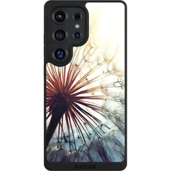 Nivocase Handyhülle für Samsung Galaxy S25 Ultra Hülle NIVOpure Case Schwarz Blumen Fotografie Pusteblume (Samsung Galaxy S25 Ultra), Smartphone Hülle, Schwarz