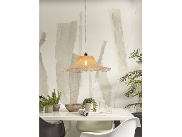 Suspension Ibiza 65 x 20 x 65cm Jaune/Beige Matériau : Bambou E27