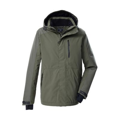 Funktionsjacke KILLTEC "KOW 89 MN JCKT", Herren, Gr. M, grün (olivgrün), Obermaterial: 100% Polyester.Futter: 100% Polyester.Füllung: 100% Polyester, Jacken Funktionsjacke, Wasserabweisend, atmungsaktiv, abnehmbare Kapuze, Daumenlöcher