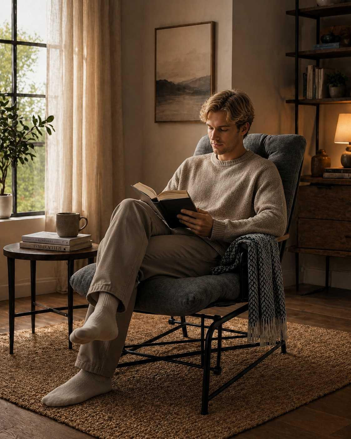 JVmoebel Modern Lounge Fauteuil voor Volwassenen, Bruin