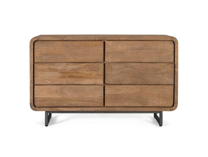 Buffet en bois de manguier 130 cm style scandinave contemporain