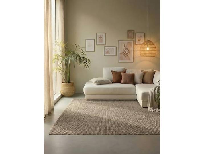 Hanse Home Jute Teppich – Natur Wohnzimmerteppich aus 100% Jute - Handgewebt & Natürlich – Boho Naturfaser Juteteppich für Wohnzimmer, Schlafzimmer, Esszimmer – Natur Grau Braun, 60x90cm