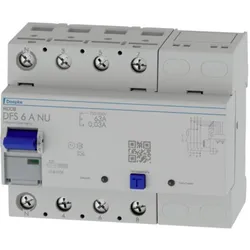 Doepke FI-Schutzschalter DFS 6 063-4/0,03-A NU, 63A, 30mA, 4-polig, Typ A, Netzüberwachung, N links