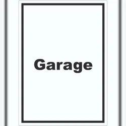 HB-Druck Garage Aufkleber mit Text Auto Stellplatz hochkant A3 (297x420mm)